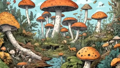 Fungi interactuando con organismos de diferentes reinos (animales
