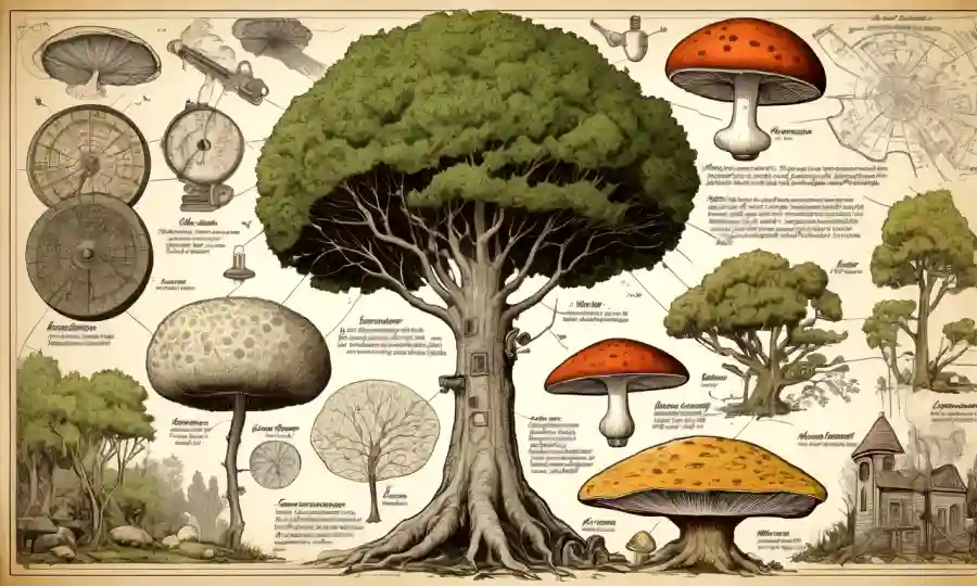 Una mezcla de diagramas de árboles