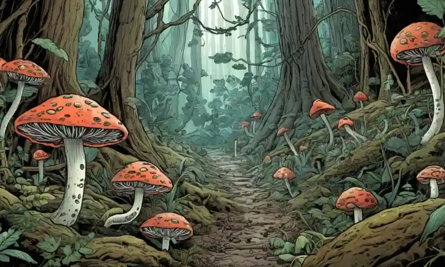 Las redes fúngicas y las especies microscópicas de hongos prosperan entre plantas forestales.