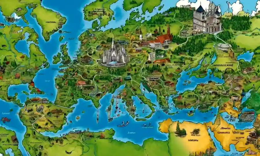 Lugares en un mapa marcado como centros de investigación de simbiosis en todo el mundo.
