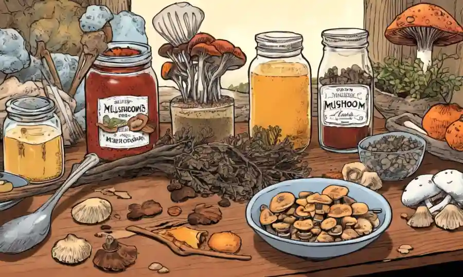 Una vida de varios extractos de hongos