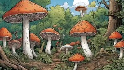 Especies de hongos que crecen en varios entornos naturales