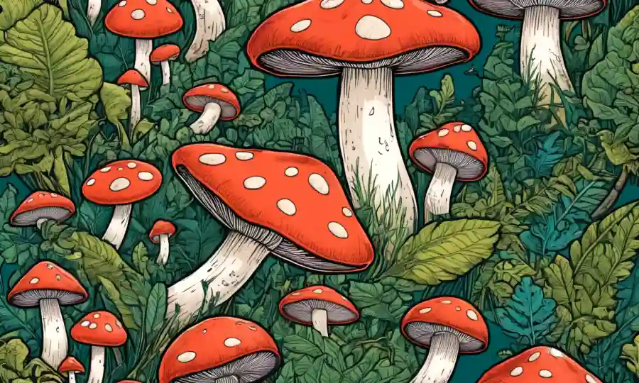 hongos hongos creciendo en armonía con la naturaleza, enfatizando la importancia ecológica.
