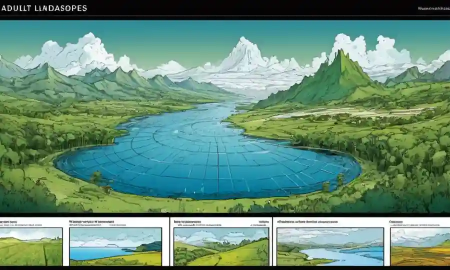 Paisajes terrestres con datos ecológicos mostrados en pantallas o gráficos.