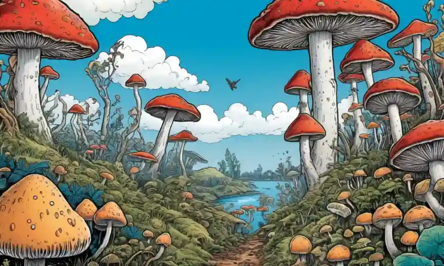 Obras de arte inspiradas por hongos fusionándose con el mundo de la micología y la historia del arte.