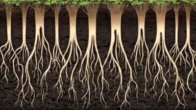 Las raíces microscópicas de hongos conectan las raíces de las plantas