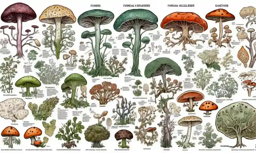 Chart comparing the relationship between fungal diseases, chronic illnesses, and other health issues.
