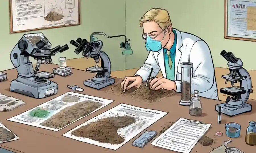 Persona que estudia muestras de suelo