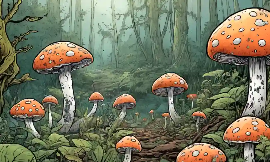 Organismos fúngicos creciendo en la naturaleza, destacando la conservación y la importancia ecológica.