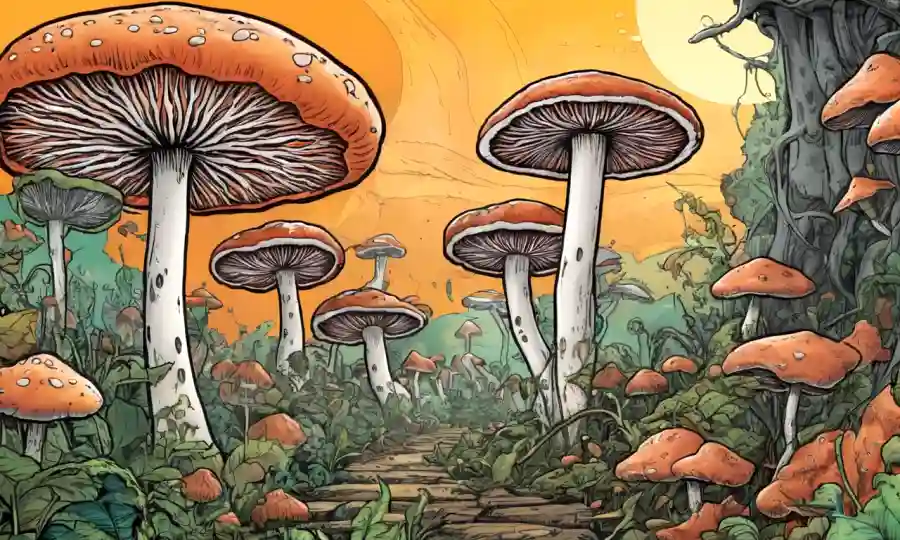 Crecimiento de hongos en un fondo de colaboración de proyecto.