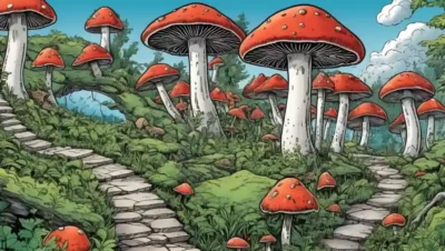 Estructuras de baño en medio de la naturaleza