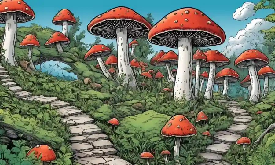 Estructuras de baño en medio de la naturaleza