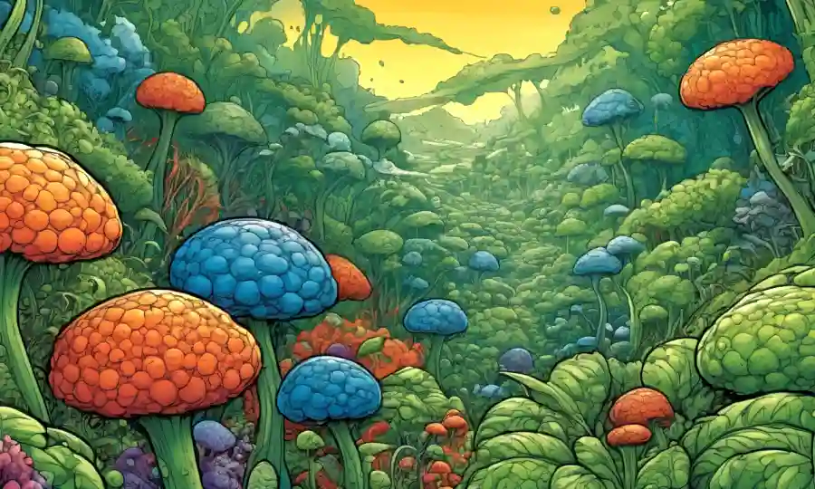 Una imagen microscópica de recubrimientos bio-basados con perspectivas de ecosistema sostenibles.