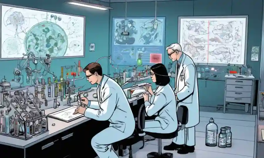 Científicos que estudian relaciones simbióticas en un entorno de laboratorio