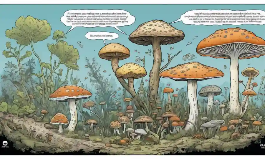 Diagrama científico que compara los patrones evolutivos de especies fúngicas.