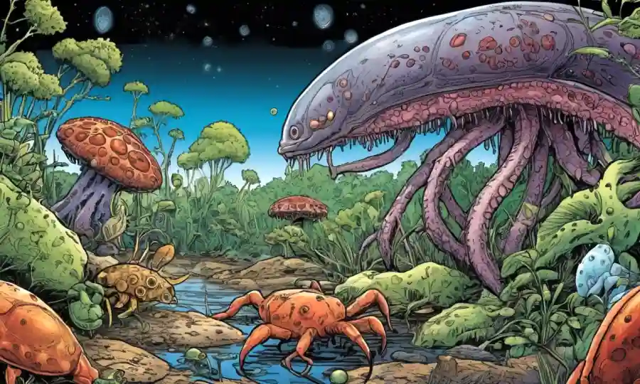 Imágenes de diversos organismos simbióticos en la naturaleza, destacando posibles aplicaciones futuras.