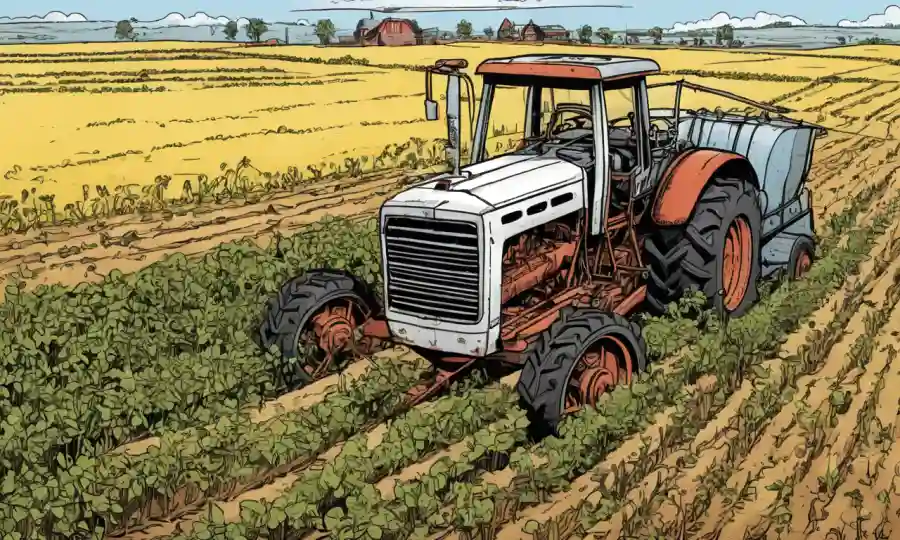 Campo agrícola con cultivos de barrido