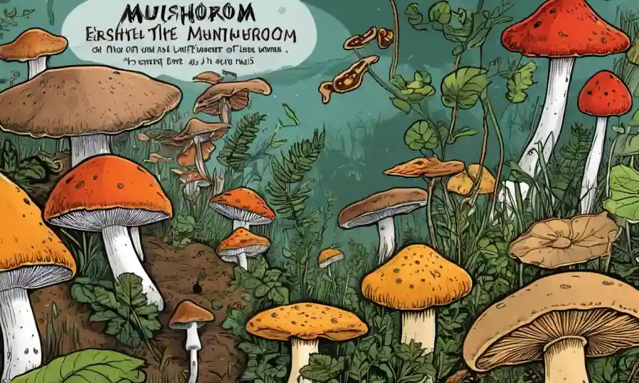 Cierre de varias especies de hongos con superposiciones de texto detallando su importancia ecológica y económica.