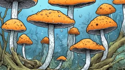 Imagen microscópica de hongos reaccionando a los cambios de temperatura.