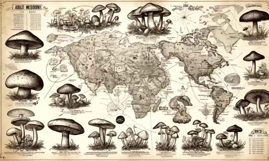 Ilustraciones de varias setas rodeadas de datos históricos y gráficos en un fondo gráfico.