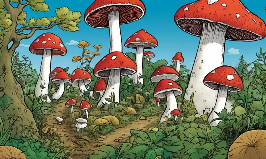 Imagen relacionada con la ecología del hongo, posiblemente incluyendo estadísticas e ilustraciones, destacando su papel en la conservación ambiental.
