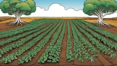 Un gráfico que muestra datos históricos sobre el uso de hongos micorrizales en agricultura y ecología.