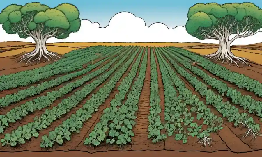 Un gráfico que muestra datos históricos sobre el uso de hongos micorrizales en agricultura y ecología.